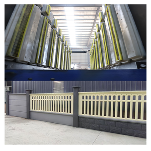 Ligne de formage automatique de clôtures creuses à haute efficacité avec PLC, durcissement rapide, empilage, machine à clôtures creuses préfabriquées à faible coût - Product Image 1