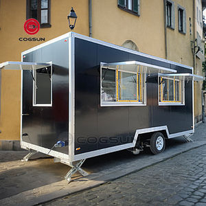 Carrito de Comida Móvil para Desayuno, Quiosco Móvil, Remolque de Comida, Puesto de Venta Ambulante con Equipamiento Completo, Caravana de Aperitivos - Product Image 1