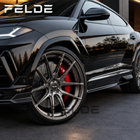 Jantes en alliage forgé sur mesure 1 pièce en aluminium 6061-T651 chromé à bordure dégagée, de 16 à 24 pouces, 5x150 5x114.3 pour BMW M8 Ram 1500 TRX