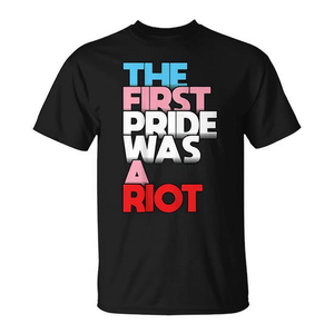 T-shirt The First Pride Was A Riot, unisex, per adulti, a maniche corte, girocollo, con stampa digitale, promozionale - Product Image 2