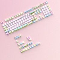 Stock Wholesale Senqu 125-Key Original Factory Side-engraved Light-transmitting Keycaps Mini Full Set PBT Material Keycaps