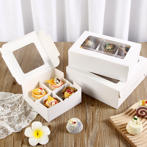 Scatole per <span class=keywords><strong>Cupcake</strong></span> con 1/2/4/6/8/10/12/<span class=keywords><strong>24</strong></span> Fori, Confezioni per Torte e Pane, Scatole per Asporto con Finestra in PVC - Product Image 4