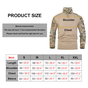 Chemise <span class=keywords><strong>tactique</strong></span> à manches longues en tissu <span class=keywords><strong>de</strong></span> tricot <span class=keywords><strong>de</strong></span> coton Rip-Stop Uniforme Camouflage pour la chasse Vêtements <span class=keywords><strong>de</strong></span> style <span class=keywords><strong>militaire</strong></span> - Product Image 2