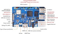 Nouveau Orange Pi 3B 8GB 4GB 2GB RAM Rockchip RK3566 WiFi5+BT 5.0 Port LAN Gigabit SBC Exécute Android Linux OpenHarmony OS Mini PC