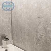 Panneaux muraux de salle de bain modernes en PVC brillant ignifuge, largeur 1000 mm, étanches pour douche d'appartement (Royaume-Uni)
