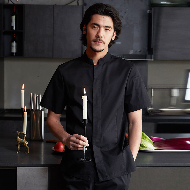 Black shirt with short sleeves