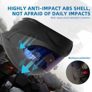 Vente en gros OEM ODM personnalisé d'usine Casques de moto noirs ECE Casco De Motocicleta Racing Full Face Casques de moto Équipement de sécurité - Product Image 4