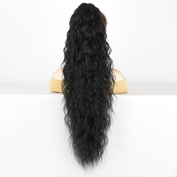 Extension de queue de cheval bouclée française de 30 pouces, longue, à pince, aspect naturel, résistante à la chaleur, en cheveux synthétiques pour femmes