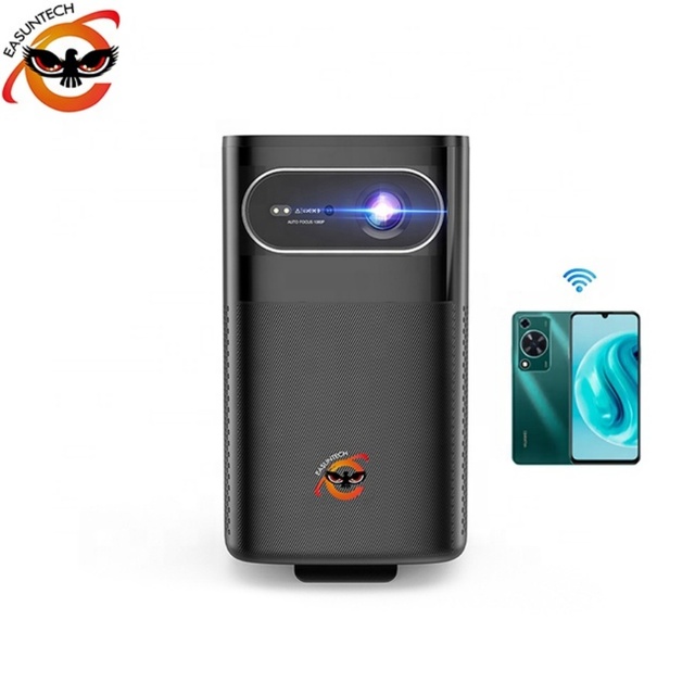 EASUNTECH M1 Battery Full HD 1080p Rechargeable 3D TV Outdoor LED 4K DLP Portable WiFi Mini Android 9 Projector 400 Lumens 5W