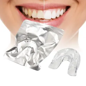 Gel de silicona prerelleno con Logo privado, protector bucal Dual, bandeja para blanqueamiento Dental, novedad de 2023