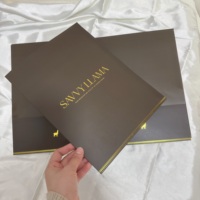 Impresión personalizada Matt Office Document Presentación Carpeta de bolsillo Archivo de papel Black School Hospital Carpeta de bienes raíces con logotipo UV