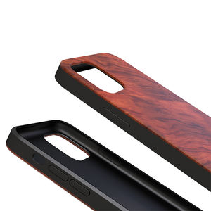 Iphone Xi Xs Xr X 11 12 13 Pro Max用カスタムデザインリアルTpu Pcソリッドウッド木製樹脂携帯電話ケース - Product Image 5