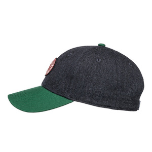 Custom 6-Panel Golf <b>Hat</b> with Two-Tone Embroidered Logo Cotton Twill Baseball Cap Gray IVA-C-G-71 Featuring Puff Printing - Product Image 3