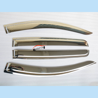 Visière de fenêtre chromée pour Nissan Navara NP300 Frontier 2015-2019 pare-soleil de voiture pare-pluie gouttière garde déflecteur de vent Kit extérieur