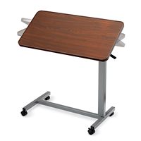 Table de lit, table de chevet réglable en hauteur et inclinable, table de chevet d'hôpital, bureau médical roulant avec roulettes