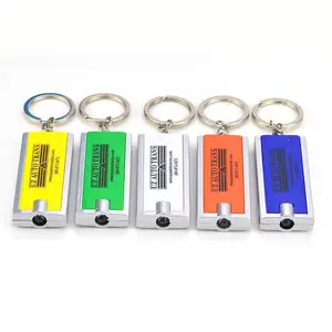 Factory Wholesale Personalized Promotional Gifts Metal Flashlight Key Chain Car Logo Led Key Ring Blank Keychain Led Light
