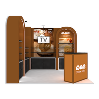 Stand d'exposition modulaire 10x10 en aluminium avec étagères en forme d'arche SEG, stand d'exposition portable