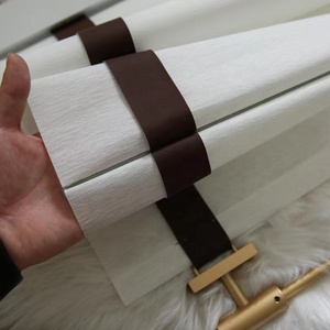 Persianas Romanas Modernas YCSP <span class=keywords><strong>de</strong></span> Mezcla <span class=keywords><strong>de</strong></span> Poliéster y Lino con Correas <span class=keywords><strong>de</strong></span> Cuero, Persianas Romanas a Medida para Ventanas <span class=keywords><strong>de</strong></span> Sala <span class=keywords><strong>de</strong></span> Estar - Product Image 2