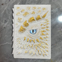 Carnet Dragon Eye : Artisanat en résine 3D créatif, œil du diable en relief, design unique inspiré du dragon pour journal intime