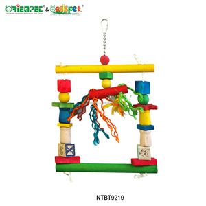 ORIENPET & OASISPET Jouets pour animaux de compagnie Carillons étoilés en bois Jouet pour perroquet Jouet pour oiseaux colorés NTBT9264 Produits pour oiseaux - Product Image 2