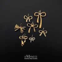 Pendentif Breloque Géométrique Mignon en Acier Inoxydable EMANCO avec Imitation Perle et Ruban pour Femme, Vente en Gros et Dropshipping DIY
