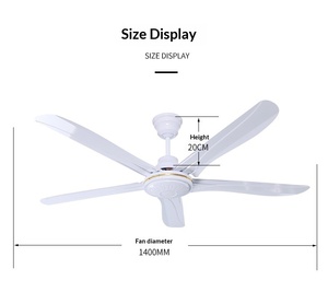 Ventilador de Techo de Alta Calidad con Aspas de Hierro de 56 Pulgadas para Dormitorio, 220V, 3 Velocidades, Material Metálico, Uso Doméstico - Product Image 2