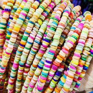 Perles coquillages multicolores en forme de gaufrette, perles coquillages plates rondes arc-en-ciel, perles intercalaires style bohème pour la fabrication de bijoux DIY - Product Image 4