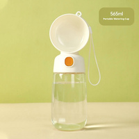 Bouteille d'eau et gourde portables 2 en 1 en silicone pour chien, pour les promenades en extérieur