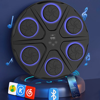Machine de boxe musicale murale en PVC de style nouveau, cible de boxe pour usage domestique, noire, 1,2 kg
