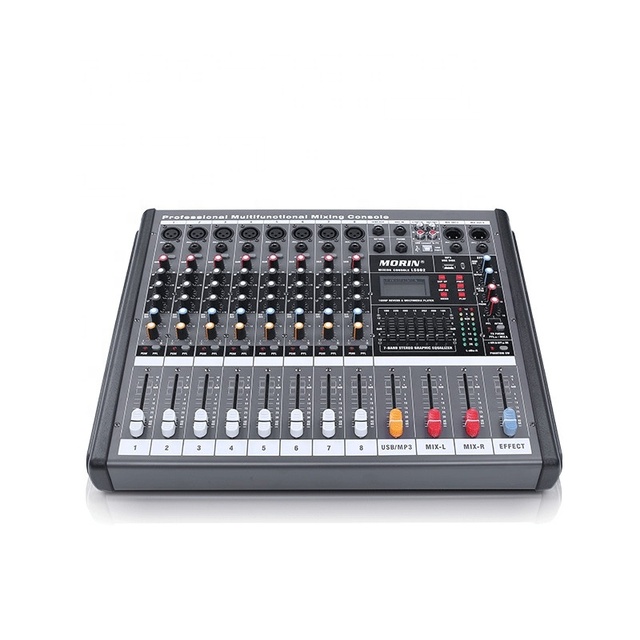 Hot Sale Professional 8 Channels Audio Mixer Studio Sound Recording System Speakers Mixers