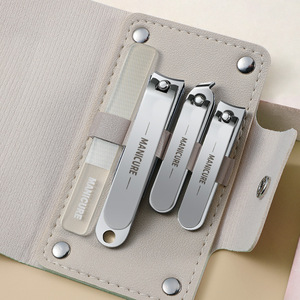 Juego de <span class=keywords><strong>manicura</strong></span> pequeño de 4 Uds. Kit de cortaúñas azul degradado Kit de lima de uñas de vidrio Nano para regalo Hotel de viaje - Product Image 6