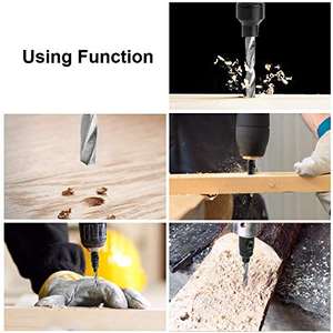 Ensemble de forets à fraiser pour le travail du bois avec tige hexagonale de 1/4 pouce # 5- # 12 boîtes en plastique - Product Image 5