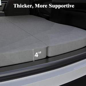 Surmatelas <span class=keywords><strong>de</strong></span> luxe moderne pour voiture Tesla 4 pouces, en fibre <span class=keywords><strong>de</strong></span> polyester, housse en peluche lavable, tapis <span class=keywords><strong>de</strong></span> <span class=keywords><strong>camping</strong></span> pour chambre à coucher - Product Image 2