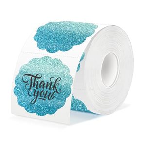 Etiquetas Adhesivas en Rollo con Logotipo Impreso Personalizado para Fabricantes, Pegatinas de Agradecimiento, Etiqueta con Estampado Dorado UV para Empaquetado - Product Image 1