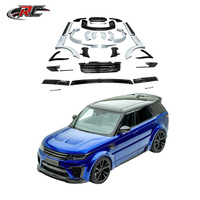 Kit carrosserie en fibre de carbone style MSY pour Range Rover Sport SVR : Spoiler avant, diffuseur arrière, jupes latérales, aileron arrière (extérieur)