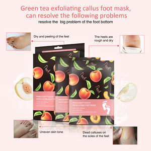 Soins professionnels des pieds Masque exfoliant pour les pieds au toucher doux à la pêche Soins personnels Marque privée Bienvenue à la demande de produits personnalisés Expédition rapide - Product Image 3