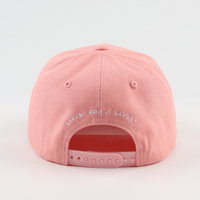 Casquettes Snapback structurées à 5 panneaux en toile de coton colorée, avec broderie personnalisée en chaîne et visière plate, style baseball
