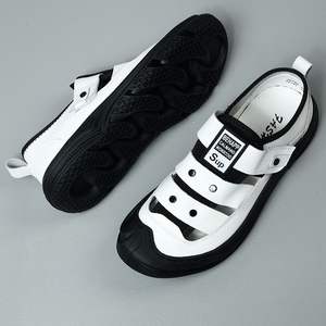 Sandalias de Playa para Hombre, de Cuero Genuino, Punta Abierta, Ligeras, Transpirables, Antideslizantes, con Soporte de Arco, Suela Suave, Casuales, por Encima de la Rodilla - Product Image 4