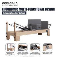 Reformer de Pilates en bois d'érable nord-américain avec ressorts Wagner professionnels, revêtement en cuir microfibre, équipement de studio, machine de Pilates pour salle de sport
