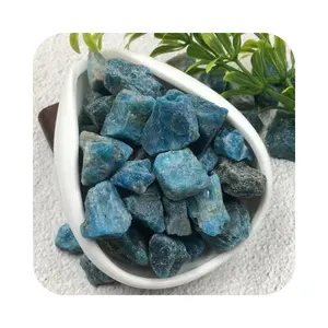 Natural healing crystal quartz Gemstone Raw Apatite Rough stone spiritual rock Blue Apatite for garden decorations