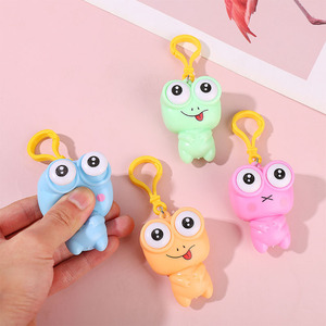 New Design Soft Cute Hand Toys TPR Frog Keychain Squishy Stress Relief Ball Toys Squeeze Stress <b>Fidget</b> Toy - Product Image 2