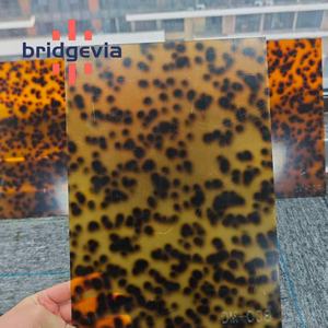 Feuille acrylique imitation écaille de tortue, coulée, haute brillance, 3 mm-10 mm, taille personnalisée pour décorations, boîte à bijoux, artisanat - Product Image 4