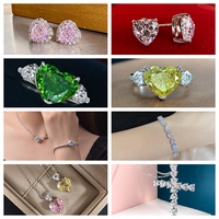 Zircone cubique synthétique facettée de qualité 3A, taille cœur, 3*3mm-16*16mm, blanche multicolore, pierres précieuses en vrac avec jeu de couleurs/effet de feu