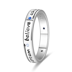 <span class=keywords><strong>Bague</strong></span> Éternité en Argent 925 avec Zircon, Motif <span class=keywords><strong>Fleur</strong></span> Papillon, Style Contes de Fées Île Florale Bleue, Dégradé Bleu Glacé, Ambiance Féerique, Cadeau - Product Image 6