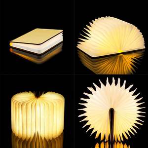Lampe de chevet en forme de livre, mini lampe LED en papier kraft, rechargeable par USB, articles cadeaux, décoration de la maison - Product Image 6