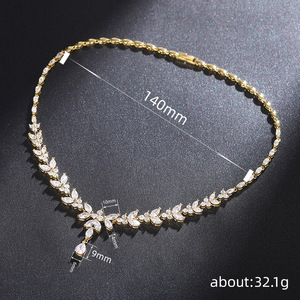 Set di Gioielli Marquise per Donna, Orecchini di Lusso da Sera, Collana da Principessa, Elegante Accessorio per Abiti da Festa - Product Image 4