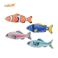 Jouet pour chaton Famipet, nouveau design estival coloré en forme de poisson, jouet en peluche douce et froissée avec herbe à chat