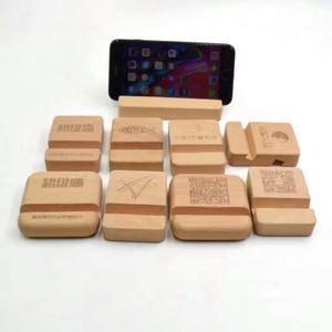 Custom Desktop Portable Universal Bamboo Wooden Phone Holder - Product Image 3