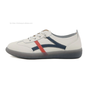 Women's White Leather Sneakers Spring New Korean Style Jelly <b>Soft</b>-Soled Women's <b>Shoes</b> Versatile Korean Style Sports <b>Shoes</b> - Product Image 5