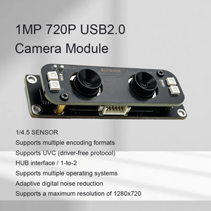 GC1084 1MP 720P USB2.0 โมดูลกล้องเซ็นเซอร์คู่ WDR 82dB FEL4.35mm FNO2.0 RGB IR 60DFOV อิเล็กทรอนิกส์โรลลิ่งชัตเตอร์ - Product Image 1